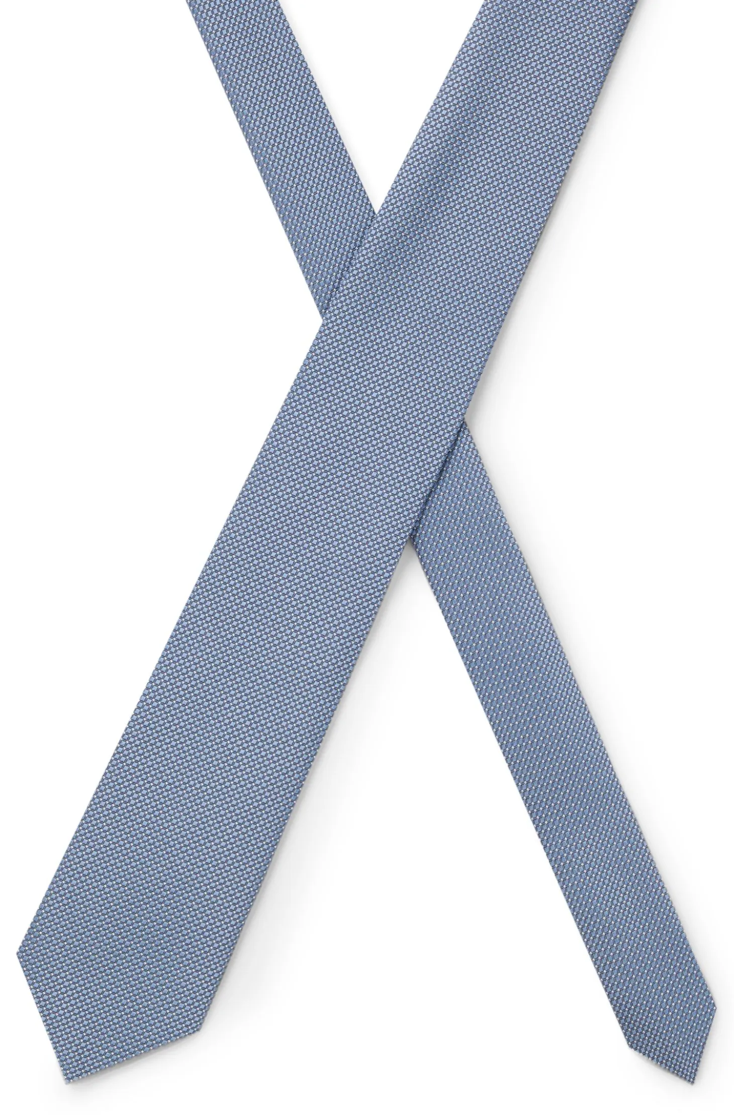 Silk-blend tie with micro pattern
