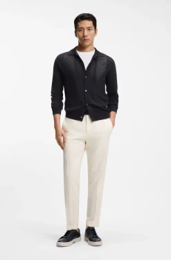 Silk cardigan with mesh panelling