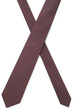 Silk jacquard tie with a micro pattern