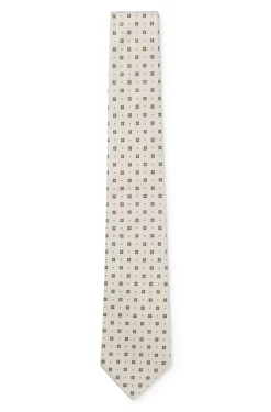 Silk tie with jacquard pattern