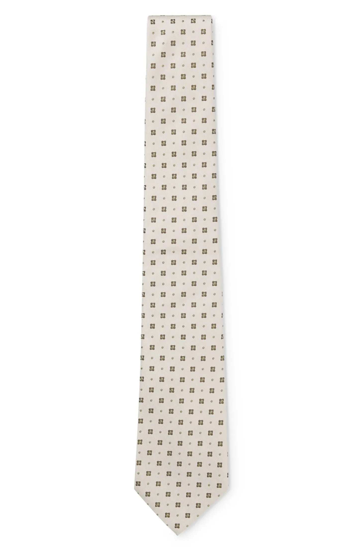 Silk tie with jacquard pattern