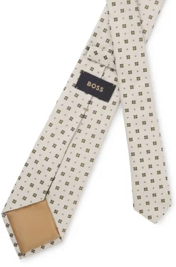 Silk tie with jacquard pattern