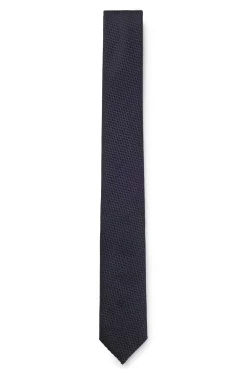 Silk tie with jacquard pattern
