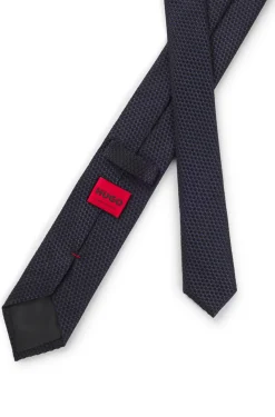 Silk tie with jacquard pattern