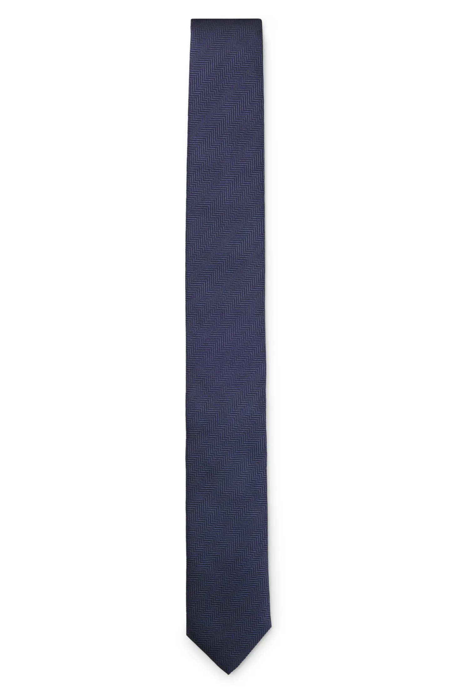 Silk tie with jacquard-woven pattern