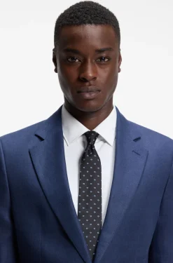 Silk tie with jacquard-woven pattern