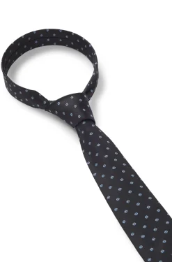 Silk tie with jacquard-woven pattern