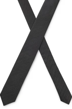 Silk tie with jacquard-woven pattern