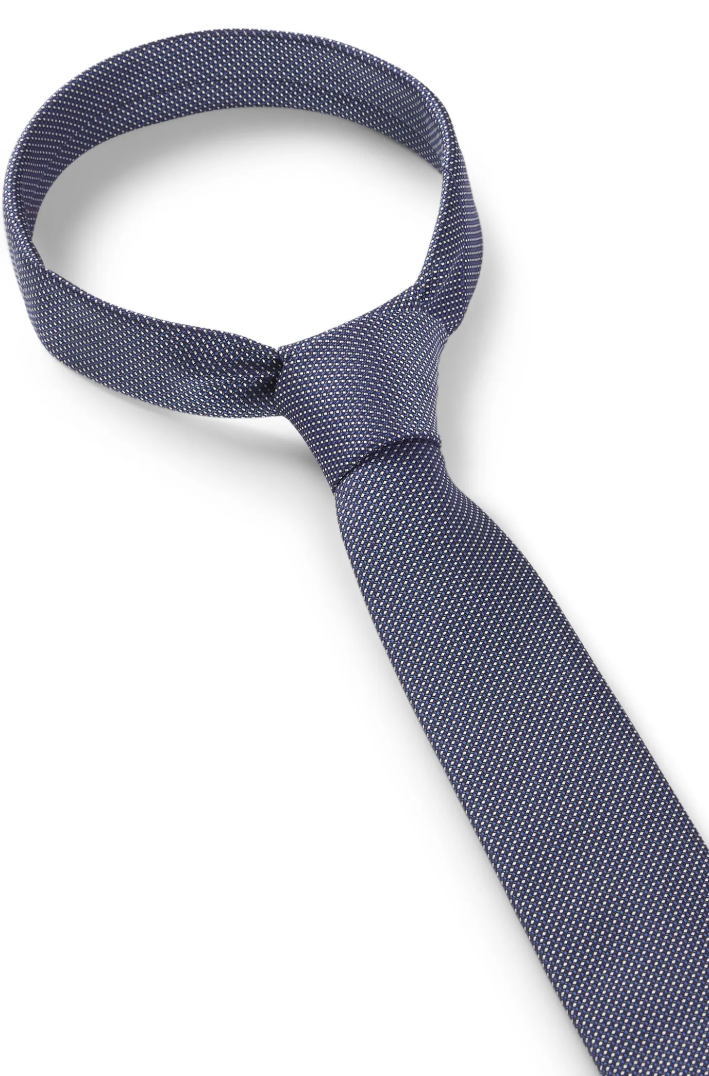 Silk tie with jacquard-woven pattern