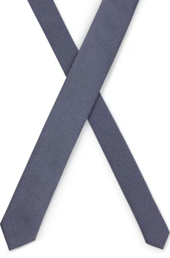 Silk tie with jacquard-woven pattern