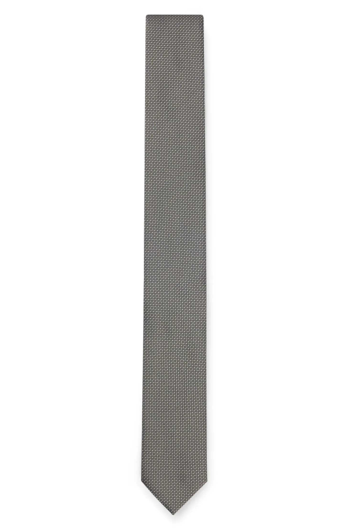 Silk tie with jacquard-woven pattern