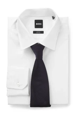 Silk tie with solid weave