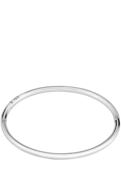 Silver-tone bangle with logo detail