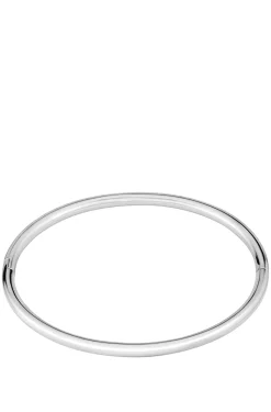 Silver-tone bangle with logo detail
