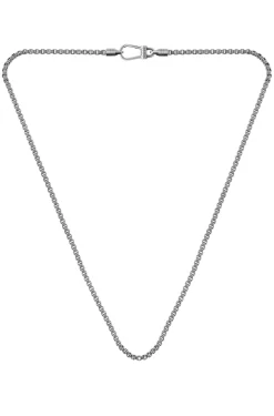 Silver-tone chain necklace with antique finish