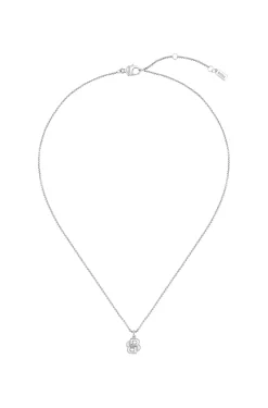 Silver-tone necklace with Double B monogram pendant