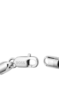 Silver-tone necklace with rope-style chain