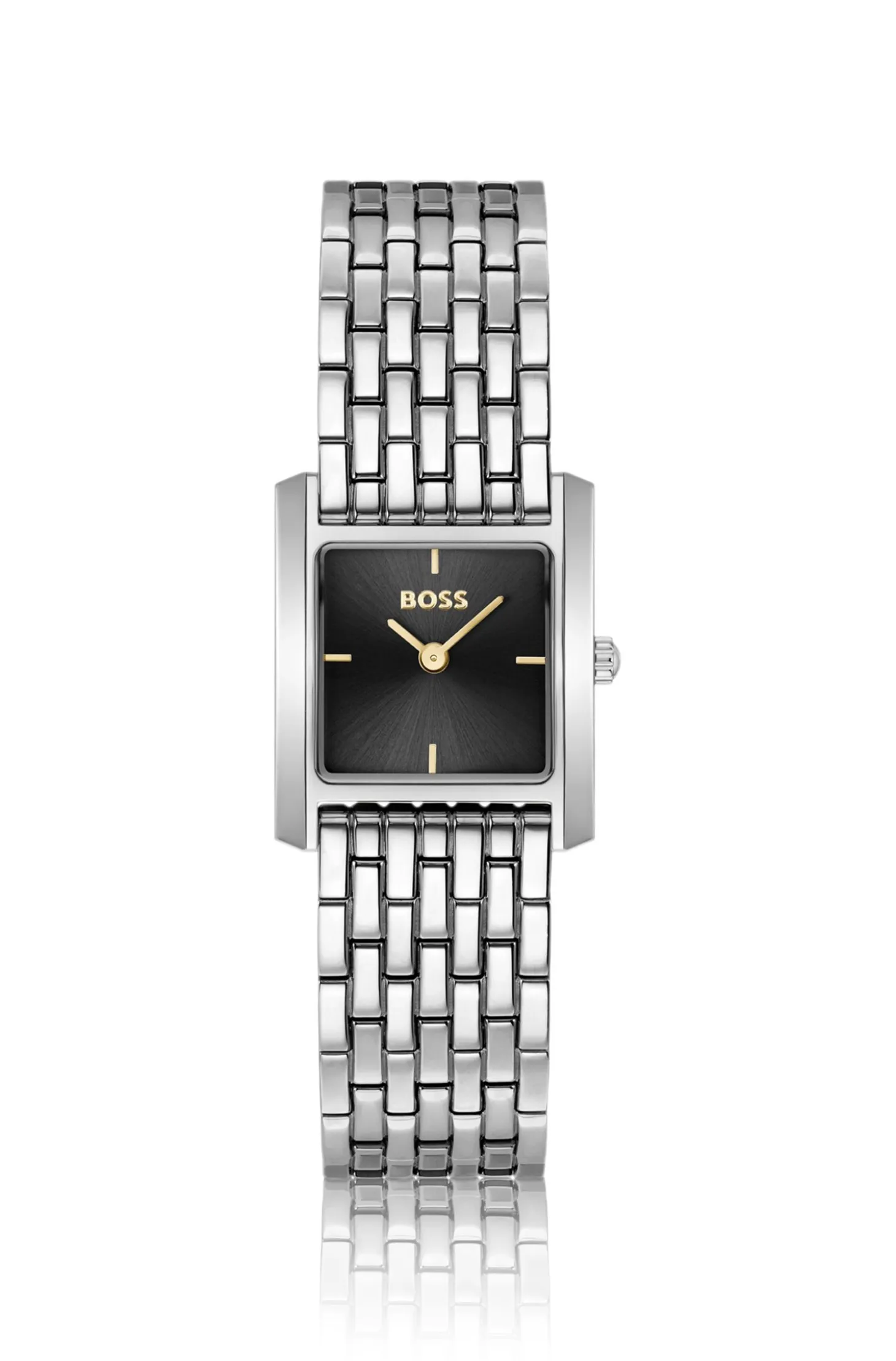 Silver-tone watch with square case