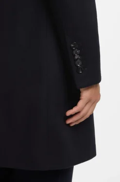 Single-breasted coat in Italian cashmere