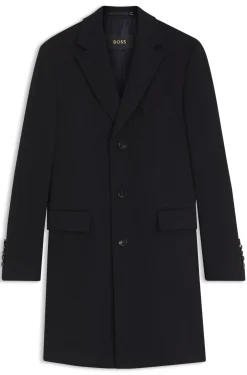 Single-breasted coat in Italian cashmere