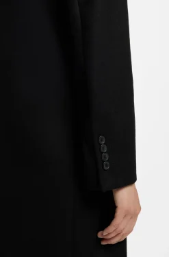Single-breasted formal coat in wool