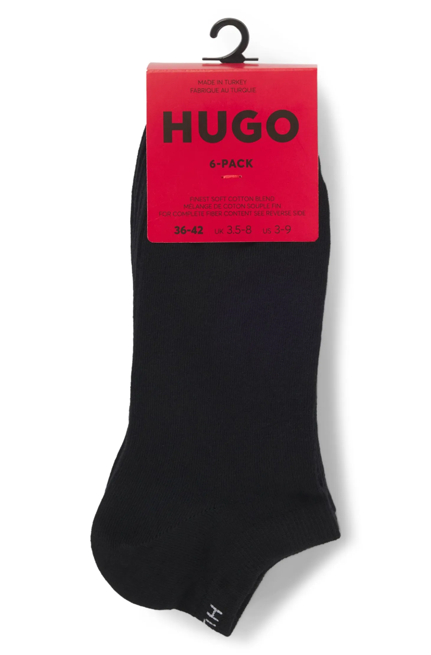 Six-pack of socks in a cotton blend
