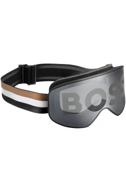 Ski goggles with logo detailing