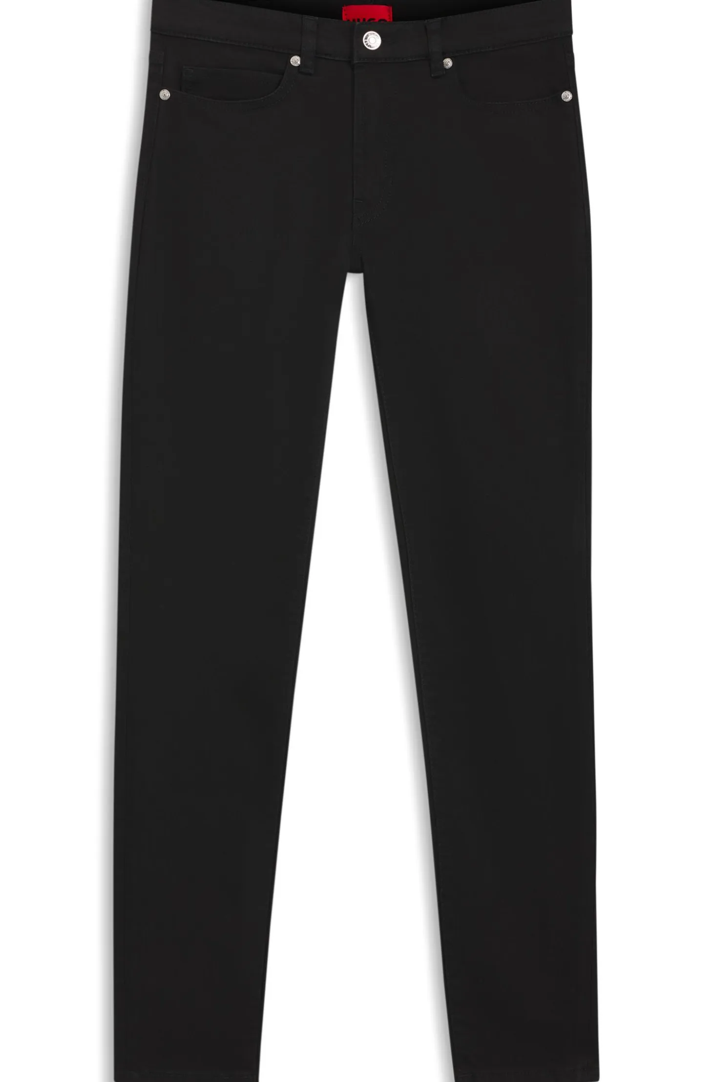 Skinny-fit jeans in black stretch denim