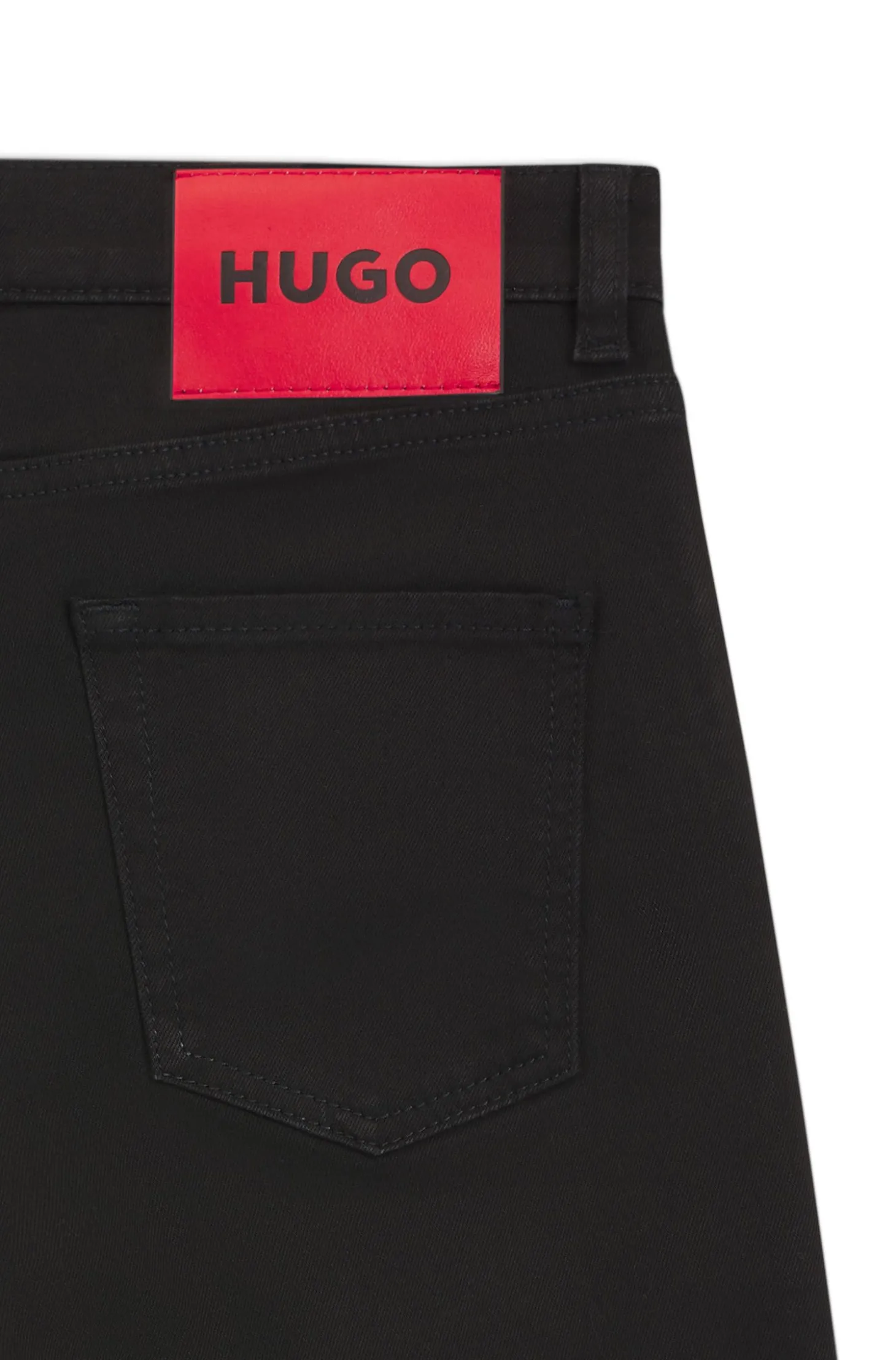 Skinny-fit jeans in black stretch denim