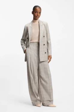 Sleeveless mock-neck sweater in merino wool