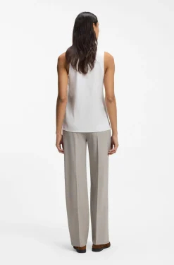 Sleeveless top in stretch silk