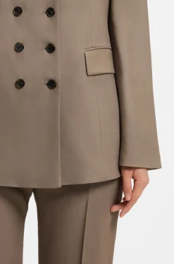 Slim-fit blazer in gabardine twill