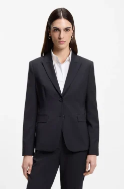 Slim-fit blazer in Italian-made virgin wool