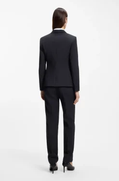 Slim-fit blazer in Italian-made virgin wool
