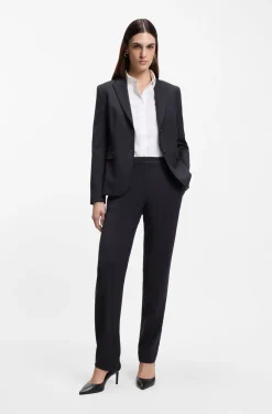 Slim-fit blazer in Italian-made virgin wool