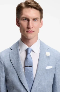 Slim-fit blazer in micro-patterned fabric
