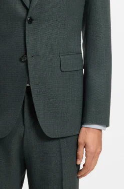Slim-fit blazer in patterned stretch wool