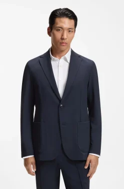 Slim-fit blazer in performance stretch fabric