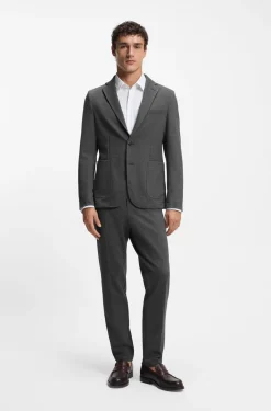 Slim-fit blazer in performance-stretch fabric