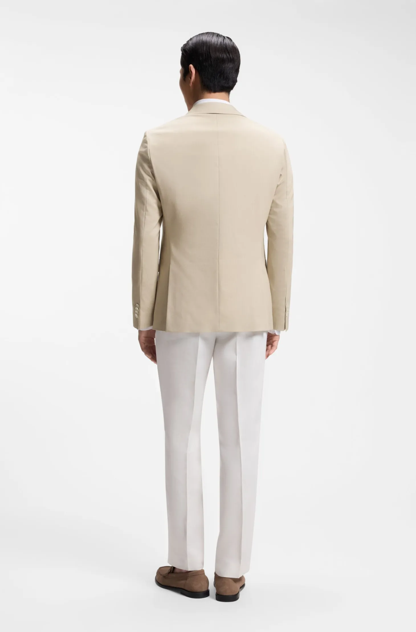 Slim-fit blazer in stretch chiffon