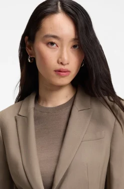Slim-fit blazer in stretch gabardine