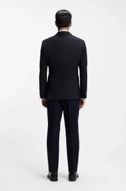 Slim-fit blazer in stretch virgin wool