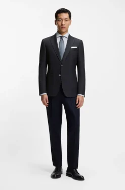 Slim-fit blazer in stretch virgin wool