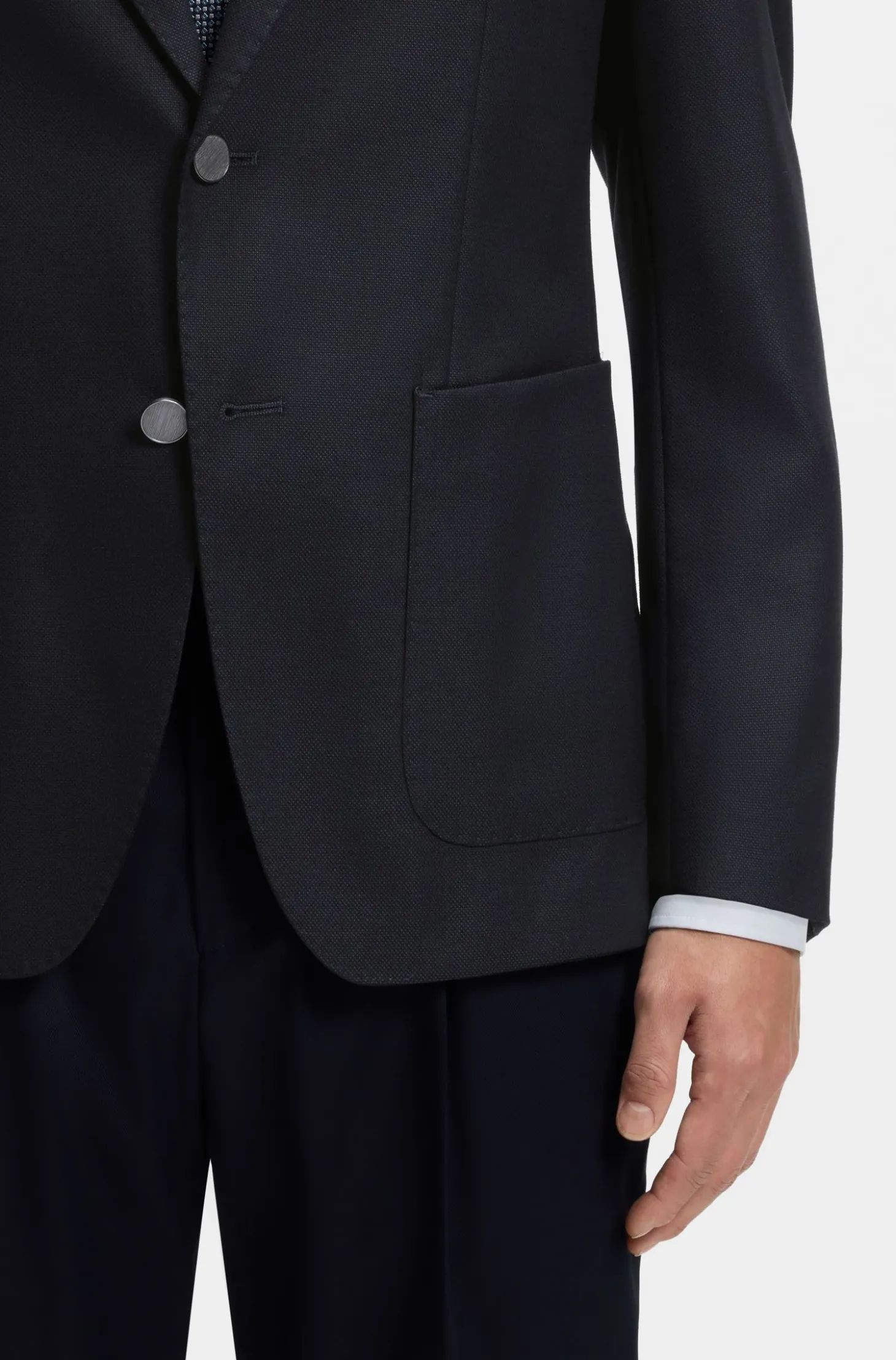 Slim-fit blazer in stretch virgin wool