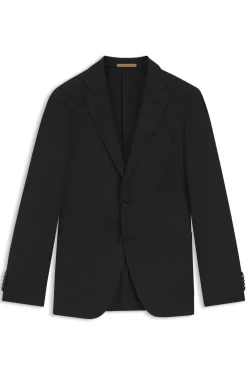 Slim-fit blazer in virgin wool and silk