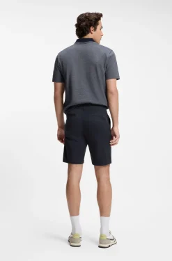 Slim-fit chino shorts in printed stretch cotton