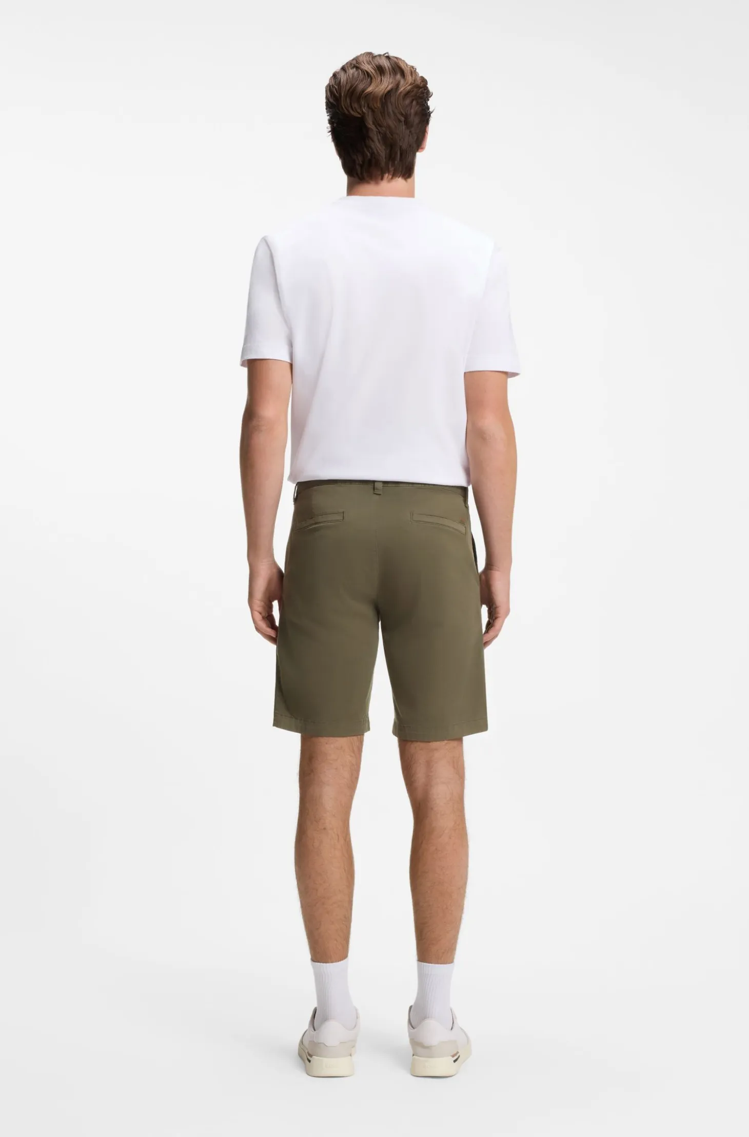 Slim-fit chino shorts in stretch cotton