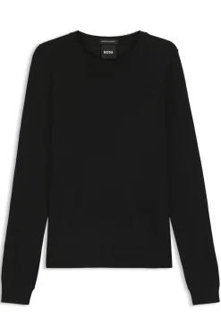 Slim-fit crew-neck sweater in merino wool