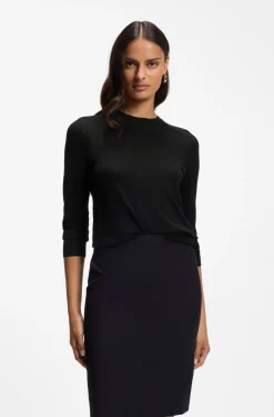 Slim-fit crew-neck sweater in merino wool