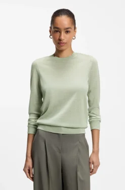 Slim-fit crew-neck sweater in merino wool